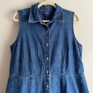Vintage Eddie Bauer Denim Dress Jumper Size 12